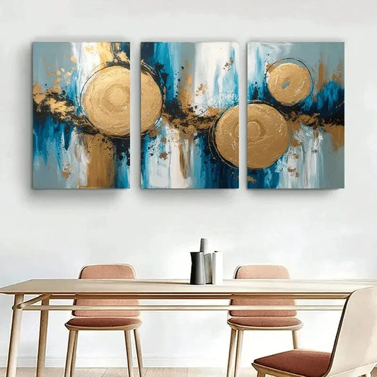 3pcs fashionable and elegant large Metal Print Ready to Hang Art