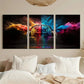 3pcs The strongest brain abstract Metal Print Ready to Hang Art