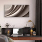 Metallic Bronze and Silver Neutral Wall Art Canvas Office Home Framed 80x45cm
