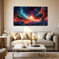 Stars & Nebulae Modern Wall Art Canvas Office Home Room Framed 80x45cm