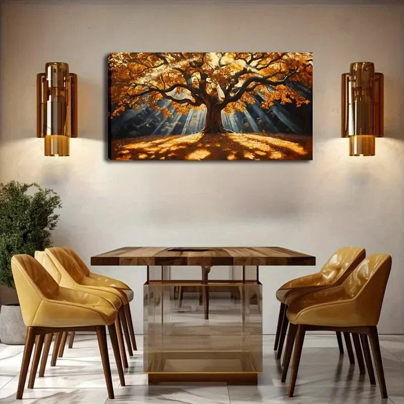 Majestic Large Tree Strong Wall Art Canvas Office Home Room Framed 120x60cm