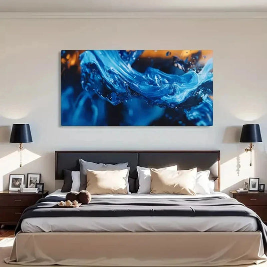 Modern Abstract Vividness Swirl Wall Art Canvas Office Home Room Framed 120x60cm