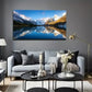 Snowy Mountain Reflection Wall Art Canvas Office Home Room Framed 80x45cm