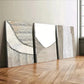 3pcs Abstract Style Teal and White Wavy Gray Wall Art Set Canvas Framed 40x60cm - High Quality Print 100% Australian Made Wall Canvas Ready to Hang