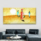 Women Carrying Water Pots Wall Art Canvas Office Home Room Framed 120x60cm