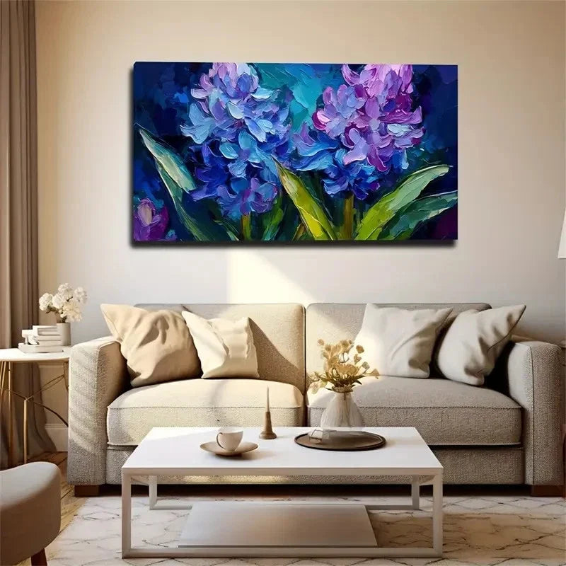 Fragrant Elegant Lilac Wall Art Canvas Office Home Room Framed 120x60cm