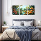 3pcs A Variety Of Flowers Romantic Style Wall Art Set Canvas Framed 40x60cm - High Quality Print 100% Australian Made Wall Canvas Ready to Hang