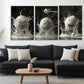 3pcs Smiling Milk Splash Whimsical Perfect Wall Art Set Canvas Framed 40x60cm - High Quality Print 100% Australian Made Wall Canvas Ready to Hang