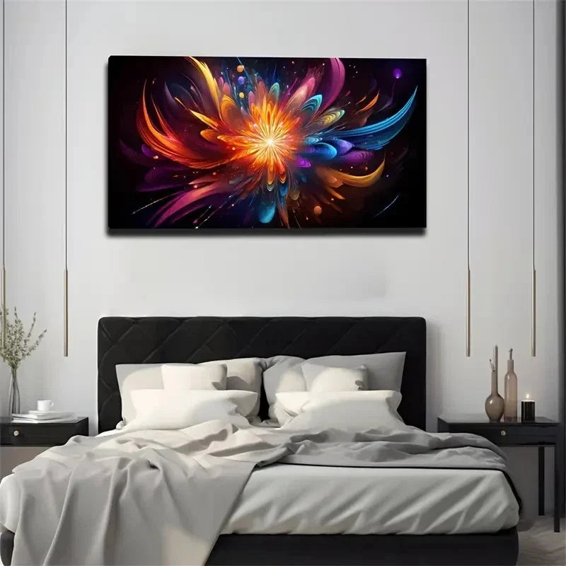 Abstract Explosion Good Wall Art Canvas Office Home Room Framed 120x60cm