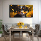 Vibrant Yellow Black & White Wall Art Canvas Office Home Room Framed 80x45cm
