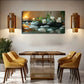 Abstract Style White Flower Wall Art Canvas Office Home Room Framed 120x60cm