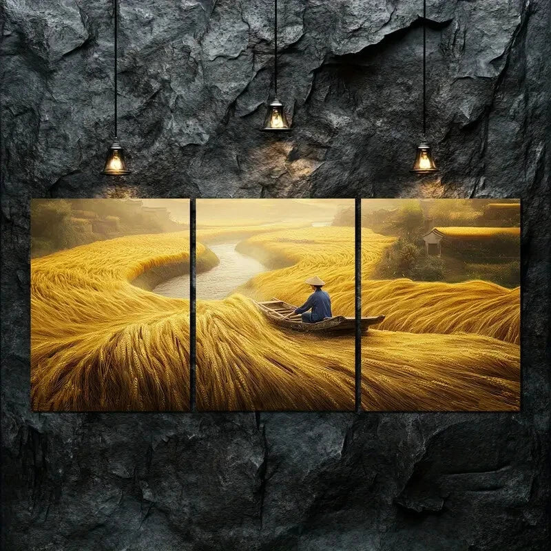 3pcs Stunning Autumn Scenery Nature Perfect Wall Art Set Canvas Framed 40x60cm - High Quality Print 100% Australian Made Wall Canvas Ready to Hang
