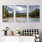3pcs Serene Forest and Water Landscape Metal Print Ready to Hang Art