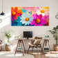 Floral Pattern Décor Modern Wall Art Canvas Office Home Room Framed 120x60cm