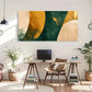 Green & Yellow Gradient Smooth Wall Art Canvas Office Home Room Framed 120x60cm