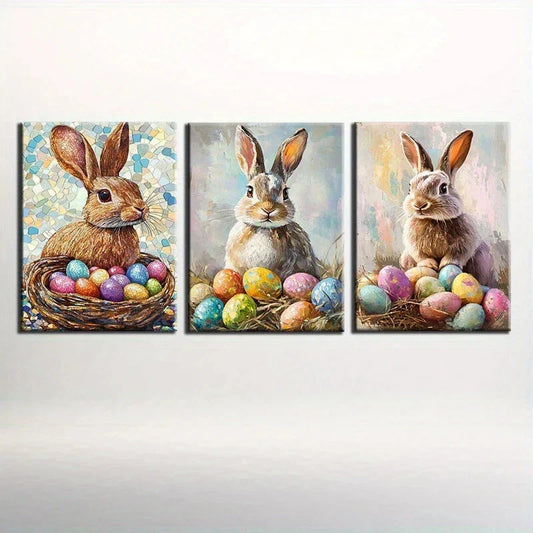 3pcs Charming Spring Scene Floral Blooms Metal Print Ready to Hang Art