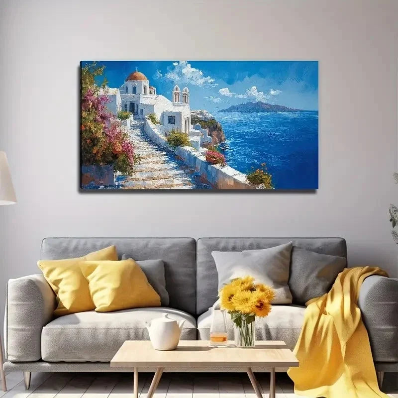 Island Scenery Suitable Wall Art Canvas Office Home Room Framed 120x60cm