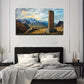 Totem Stone Columns Suitable Wall Art Canvas Office Home Room Framed 80x45cm