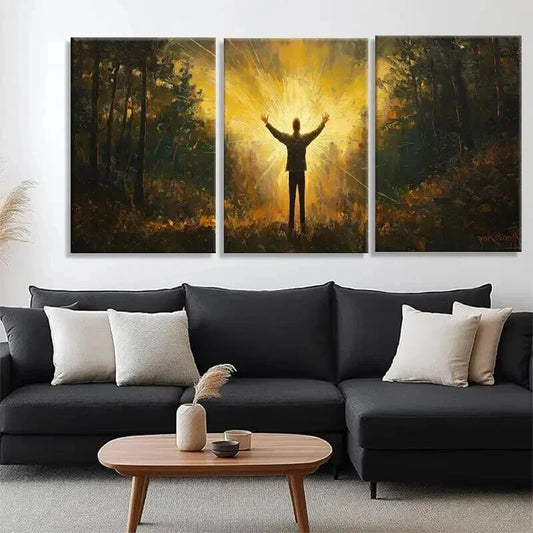 3pcs Mysterious Sunrise Landscape Prefect Wall Art Set Canvas Framed 40x60cm - High Quality Print 100% Australian Made Wall Canvas Ready to Hang