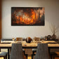 Vibrant Woodland Scene Forest Wall Art Canvas Office Home Room Framed 120x60cm