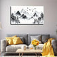 Snowy Mountain And Pine Tree Wall Art Canvas Office Home Room Framed 80x45cm