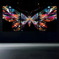 3pcs Vibrant Butterfly Abstract Colorful Metal Print Ready to Hang Art