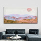 Pink & Beige Mountain & Sky Wall Art Canvas Office Home Room Framed 120x60cm