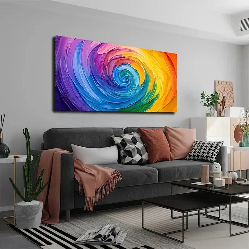 The Picture Features Spiral Wall Art Canvas Office Home Room Framed 120x60cm