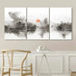 3pcs 3 Pastel Abstract Landscape Modern Wall Art Set Canvas Framed 40x60cm - High Quality Print 100% Australian Made Wall Canvas Ready to Hang