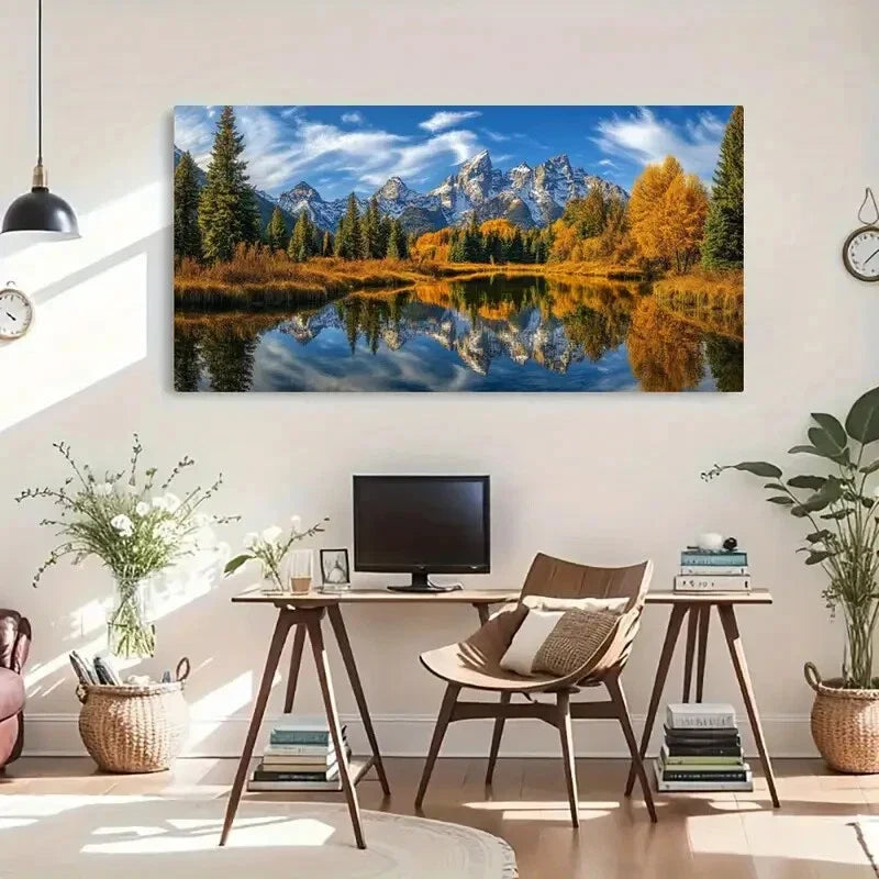 Nature Blue Sky Peaceful Décor Wall Art Canvas Office Home Room Framed 120x60cm