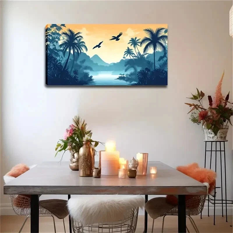 Modern Minimalist Watercolor Wall Art Canvas Office Home Room Framed 120x60cm