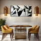 Black White & Gray Abstract Wall Art Canvas Office Home Room Framed 120x60cm