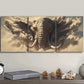 3pcss Elephant Design, Charging With Dust   Wall Art Set Canvas Framed 40x60cm - High Quality Print 100% Australian Made Wall Canvas Ready to Hang