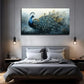 Elegant Blue Green Golden Wall Art Canvas Office Home Room Framed 80x45cm