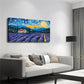 Van Gogh Inspired Purple Starry Wall Art Canvas Office Home Room Framed 120x60cm