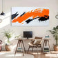 Abstract Orange Retro Classic Wall Art Canvas Office Home Room Framed 120x60cm
