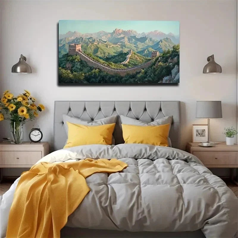 The Magnificent Great Wall Art Canvas Office Home Room Framed 120x60cm