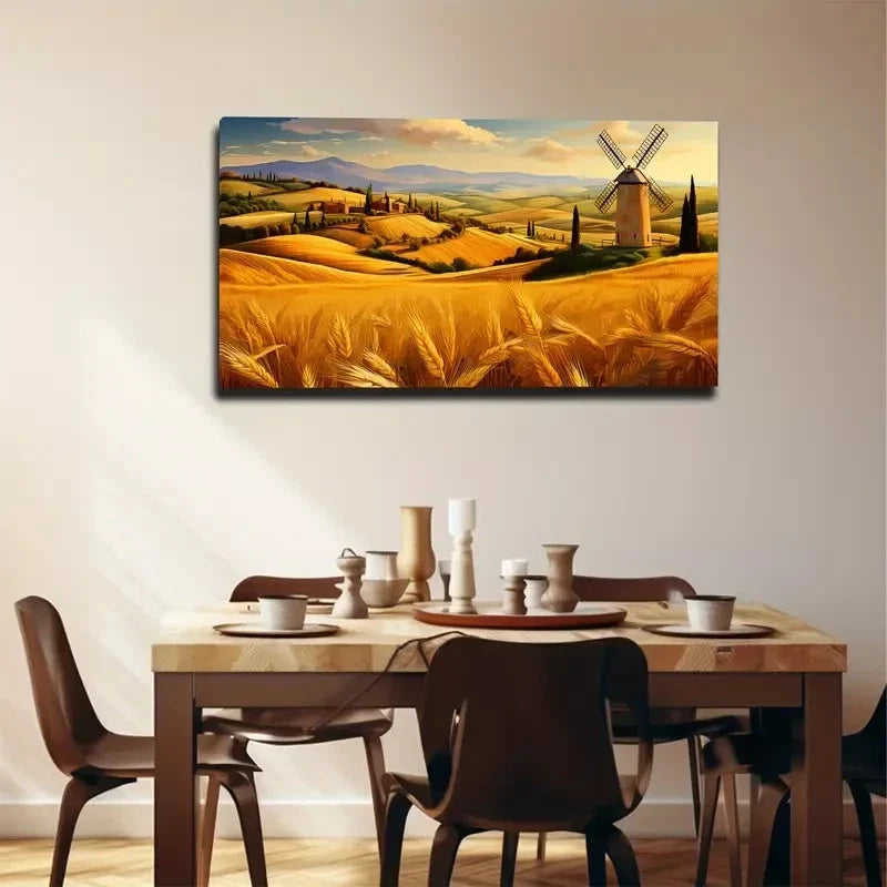 Endless Wheat Fields Wall Art Canvas Office Home Room Framed 120x60cm
