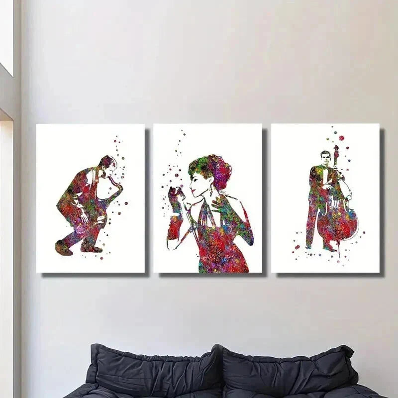 3pcs Modern Jazz Red Bubble Design Wall Art Set Canvas Framed 40x60cm - High Quality Print 100% Australian Made Wall Canvas Ready to Hang