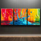 3pcs A Vibrant Explosion of Colors Perfect Wall Art Set Canvas Framed 40x60cm - High Quality Print 100% Australian Made Wall Canvas Ready to Hang
