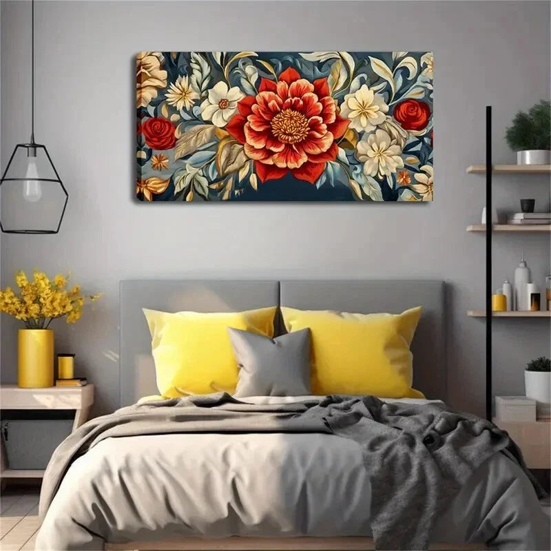 Modern Minimalist Vibrant Color Wall Art Canvas Office Home Room Framed 120x60cm