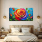 Vibrant Rose Colorful Floral Wall Art Canvas Office Home Room Framed 80x45cm