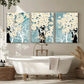3pcs Spring Summer Floral Landscape Metal Print Ready to Hang Art