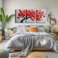 3pcs  Red Leaf Vintage Style  Wall Art Set Canvas Framed 40x60cm - High Quality Print 100% Australian Made Wall Canvas Ready to Hang