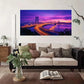 Golden Gate Bridge Sunset Wall Art Canvas Office Home Room Framed 80x45cm