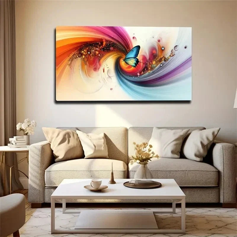 Smooth And Dynamic Abstract Wall Art Canvas Office Home Room Framed 120x60cm
