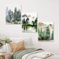 3pcs Mountain Forest Scenery Tranquil River Wall Art Set Canvas Framed 40x60cm - High Quality Print 100% Australian Made Wall Canvas Ready to Hang
