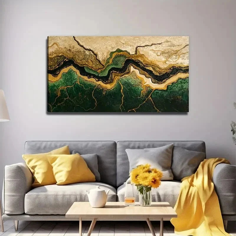 Curved River Perfect Wall Art Canvas Office Home Room Framed 80x45cm