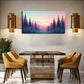 Vibrant Sunset Pine Tree Scene Wall Art Canvas Office Home Room Framed 120x60cm