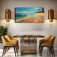 Beach Lush Greenery Calm Wall Art Canvas Office Home Room Framed 120x60cm